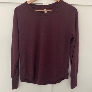 Athleta Maroon Crewneck Sweatshirt